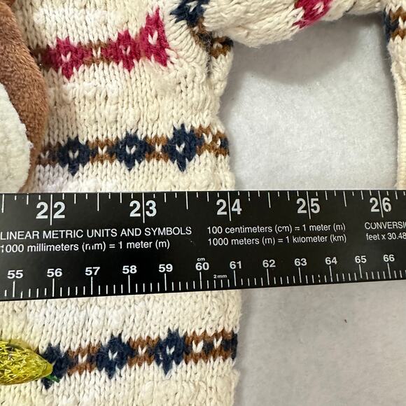 Ugly Christmas Sweater Singing Santa LIGHTS UP Tinsel Xmas Party Winner Size XL - Picture 4 of 5